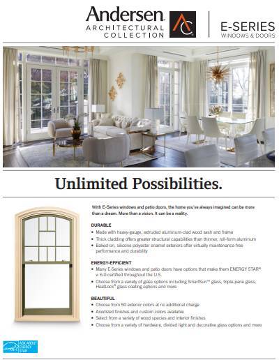 View Andersen E-Series Windows Product Options