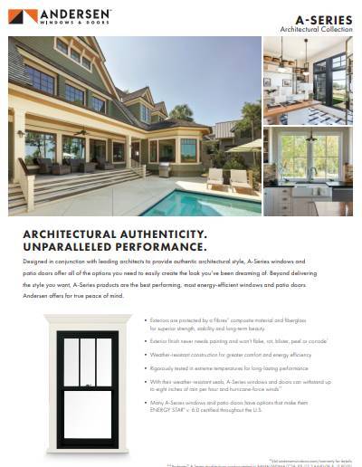 View Andersen Windows A-Series Product Options