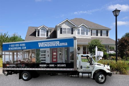 windowrama truck outside a two story home