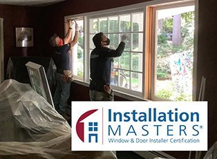 installation masters logo over windowrama window installers