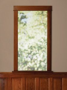 a frame without any window panes looking outside