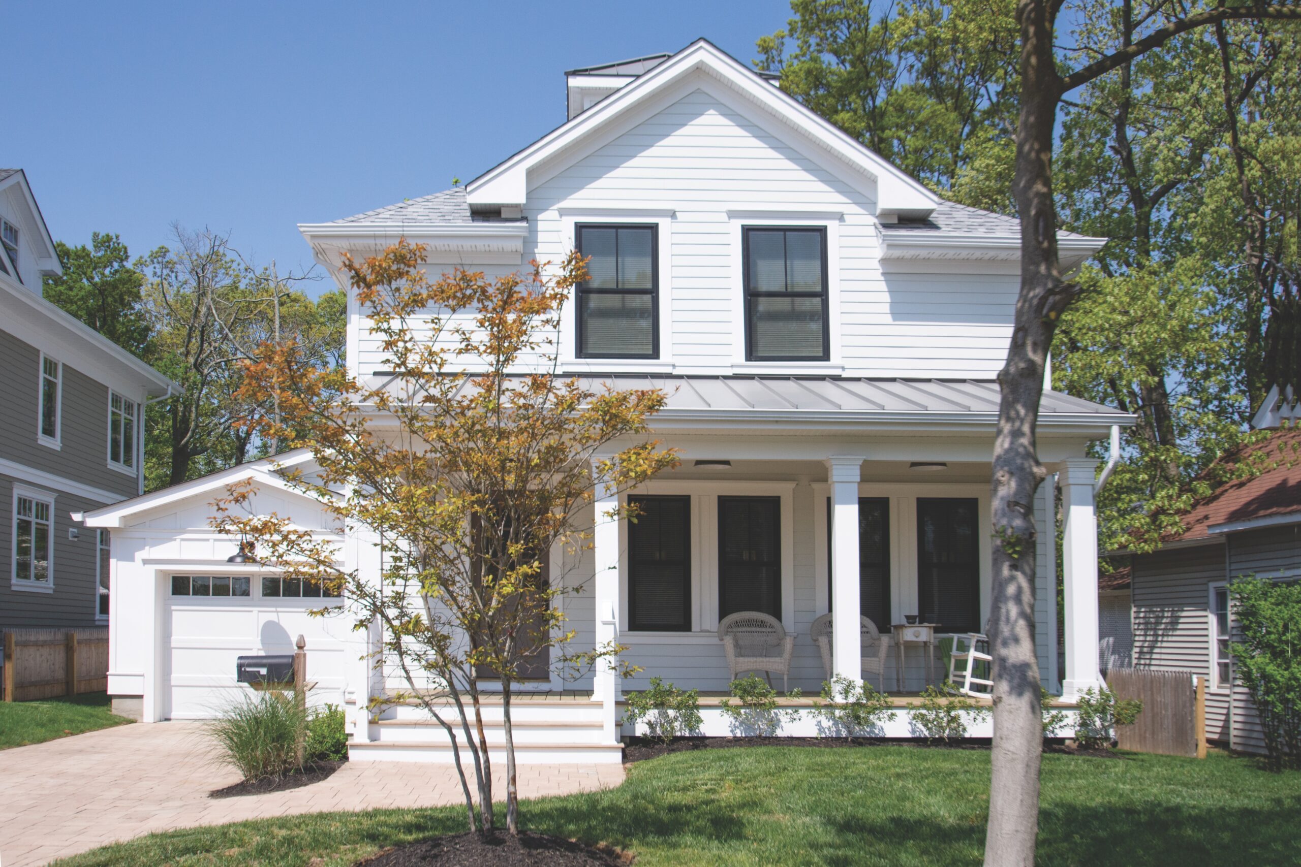Home exterior after Window replacement on long island