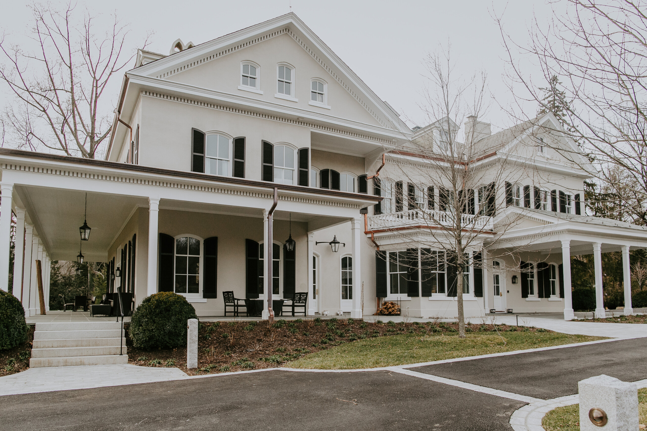 white 3 story building exterior