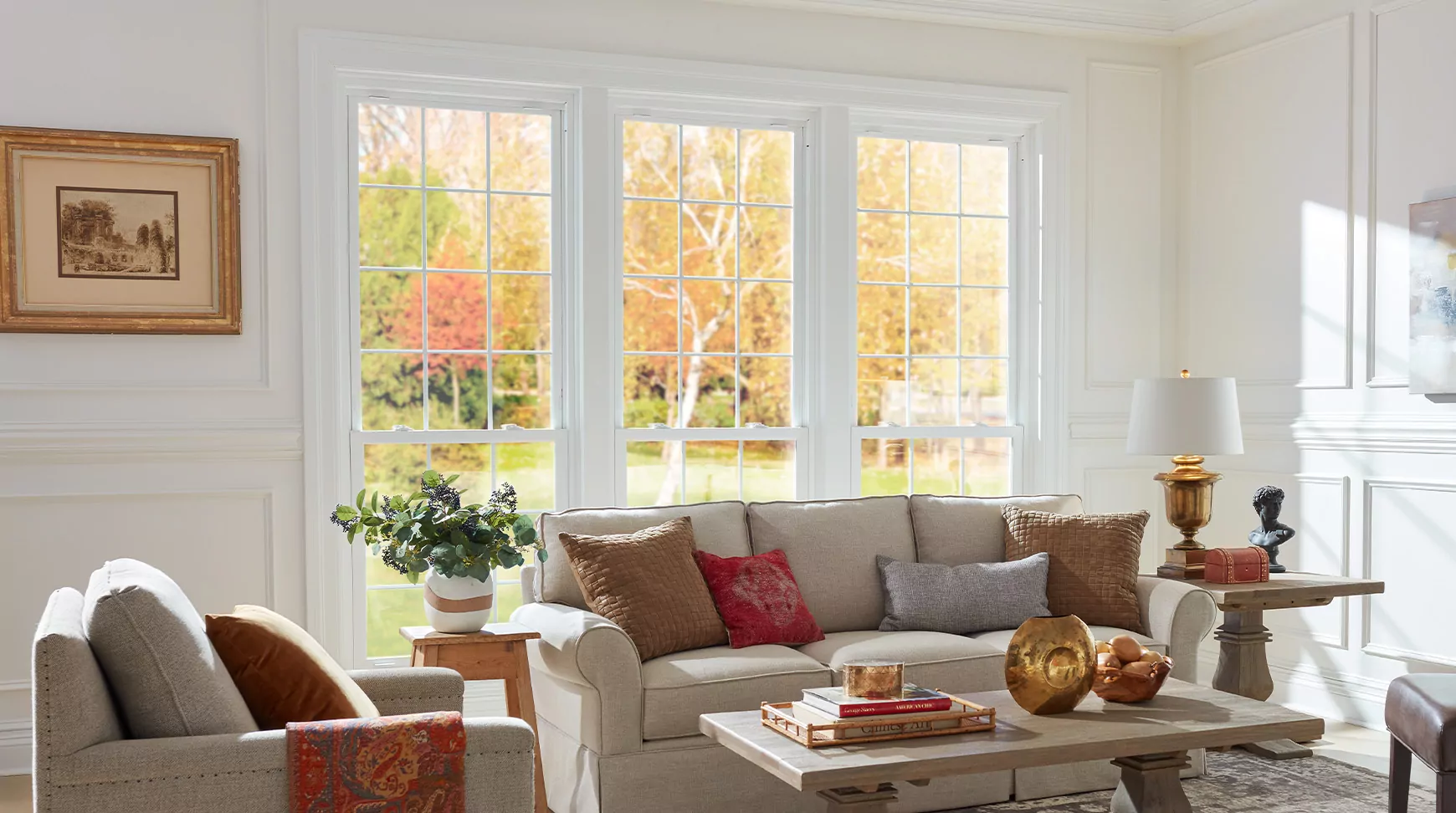 Interior double hung windows