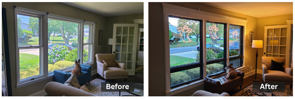 before and after WindowRama window installation