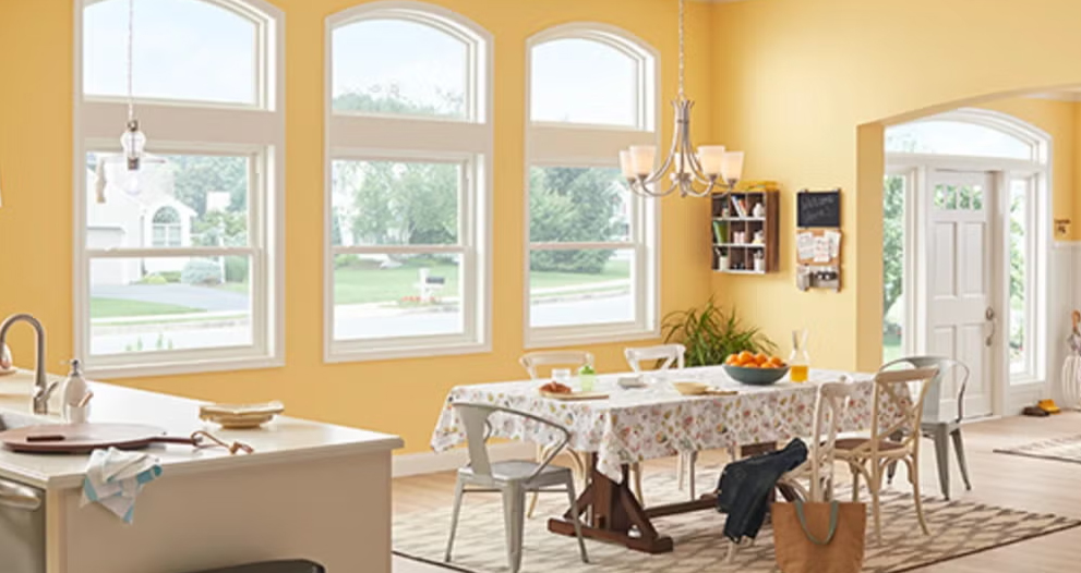 Custom-shaped vinyl windows including geometric and architectural configurations