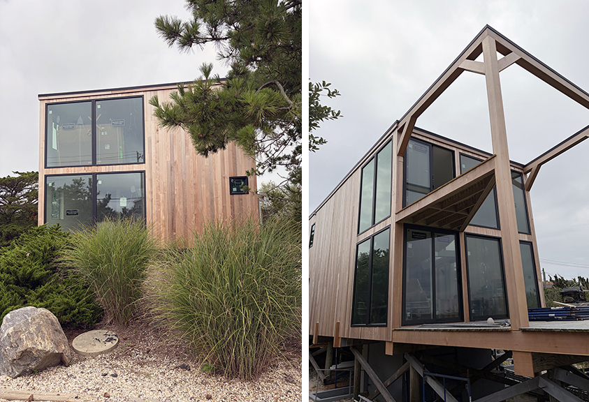 Modern coastal renovation on Dune Road with expansive Weather Shield VUE glass overlooking the water