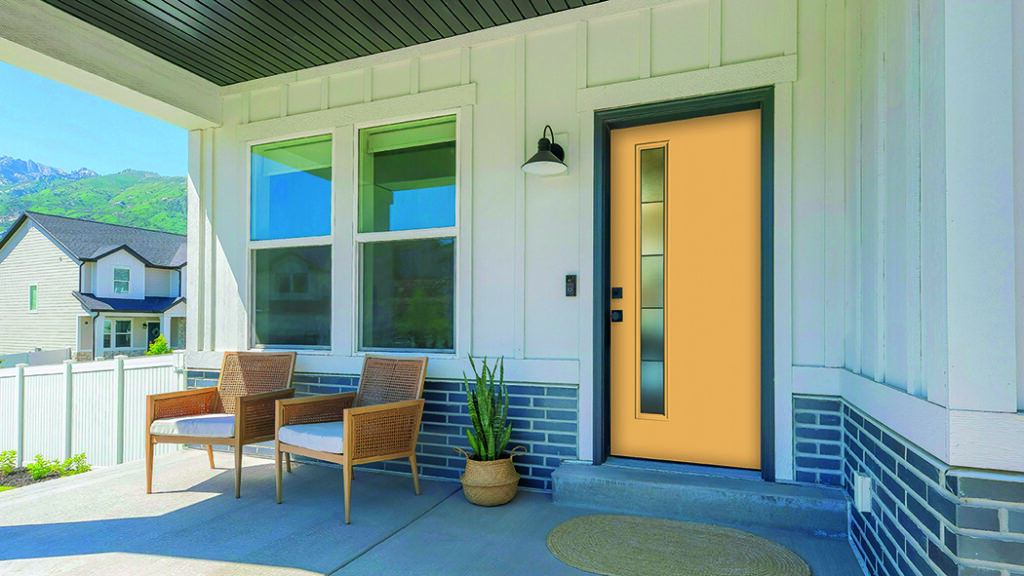 Therma-Tru Smooth-Star fiberglass entry door with a smooth, paintable finish
